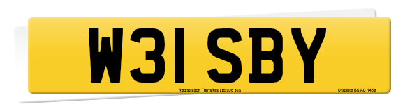Registration number W31 SBY